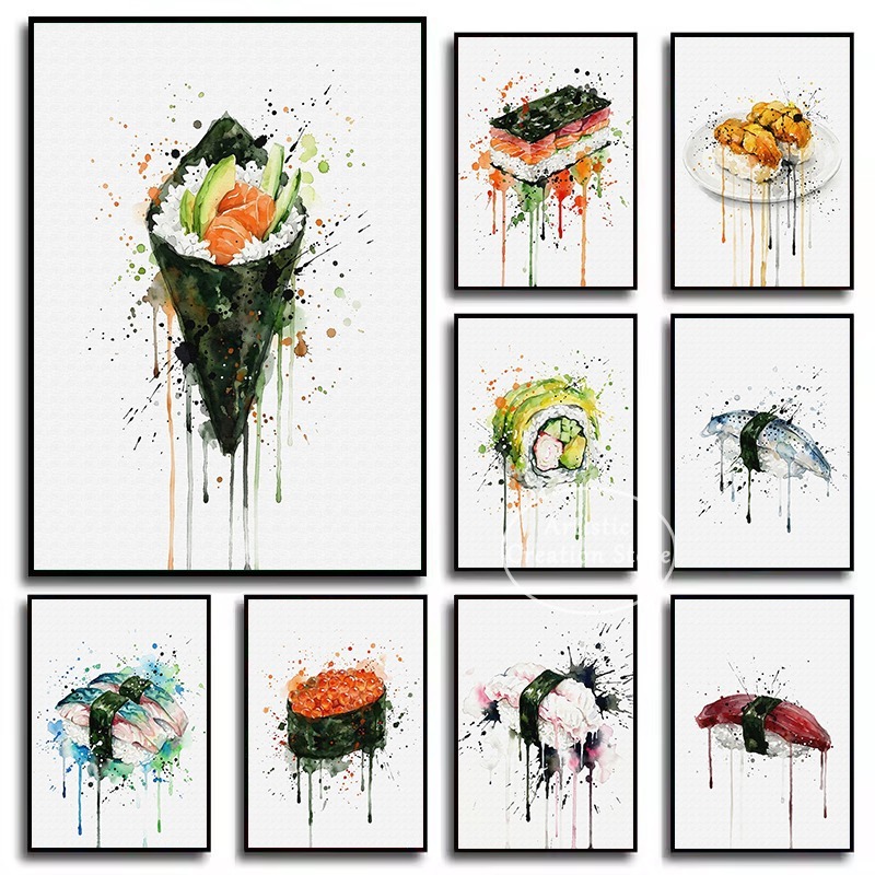 Japanese Lifestyle And Food - Acquerello Cibo Giapponese Anguilla Sushi Nigiri