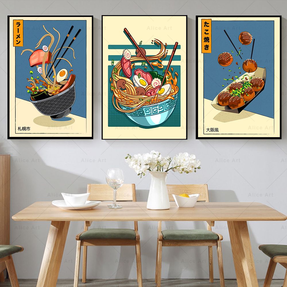 Japanese Lifestyle And Food - Poster in stile giapponese cucina cibo
